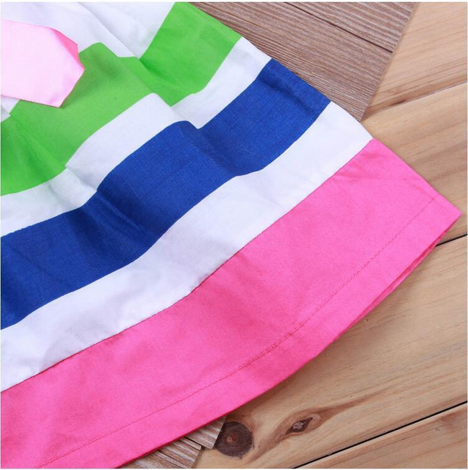 Baby Princess Dress 2016 Summer Cute Baby Striped Dress Little Girls Sleeveless Tutu Dress Party Wedding Vestidos Baby Clothes