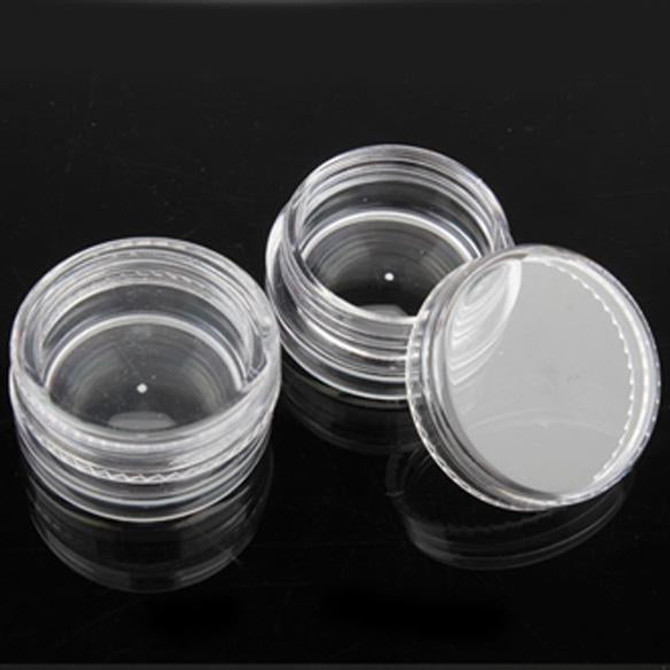 New 12pcs/pack transparent powder paillette rhinestone nail bottle plastic nail art storage container box Nail Art Accessories