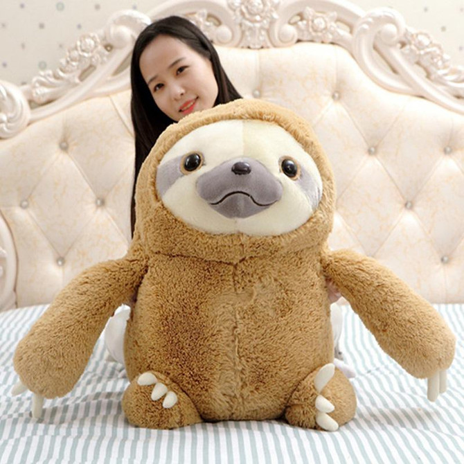 Simulation Sloth Baby Doll Lifelike Sloth Plush Toys Stuffed Dolls Kids Toys Lovely Doll Girlfriend Best Gifts Brinquedos WW36