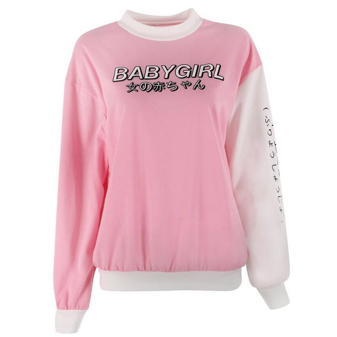 Autumn Winter Women Japanese Harajuku Hoodie Sweatshirt Long Sleeve Pullover Top