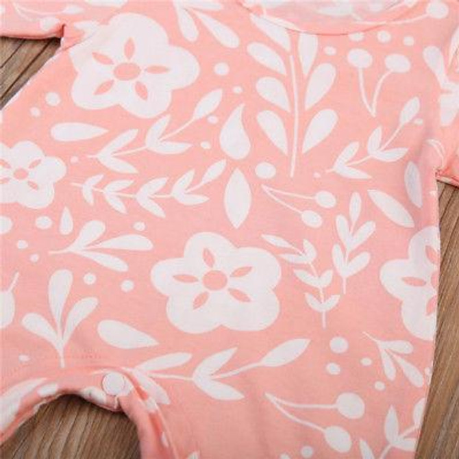 Baby Clothing Infant Baby Girls Floral Bodysuit Jumpsuit +Headband Outfits Clothes 0-24M 2pcs Clothing Set