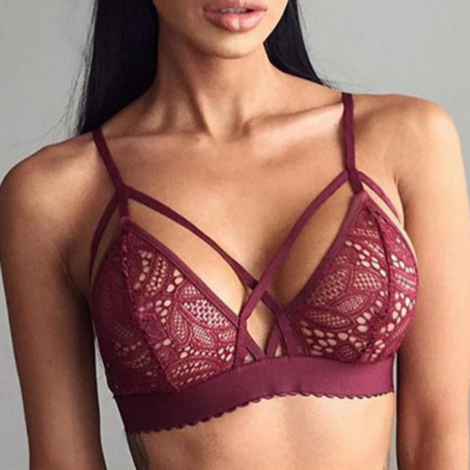 2017 Sexy Lace Bra V-neck Crop Top Summer Women Tank Top Floral Lace Wire Bra Bustier Vest Unpadded Bralette Blouse Camis