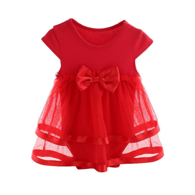 2017 NewBorn Baby Dress Summer Cotton Bow Baby Rompers For girls Summer Kids Infant Clothes Baby Girls Jumpsuit