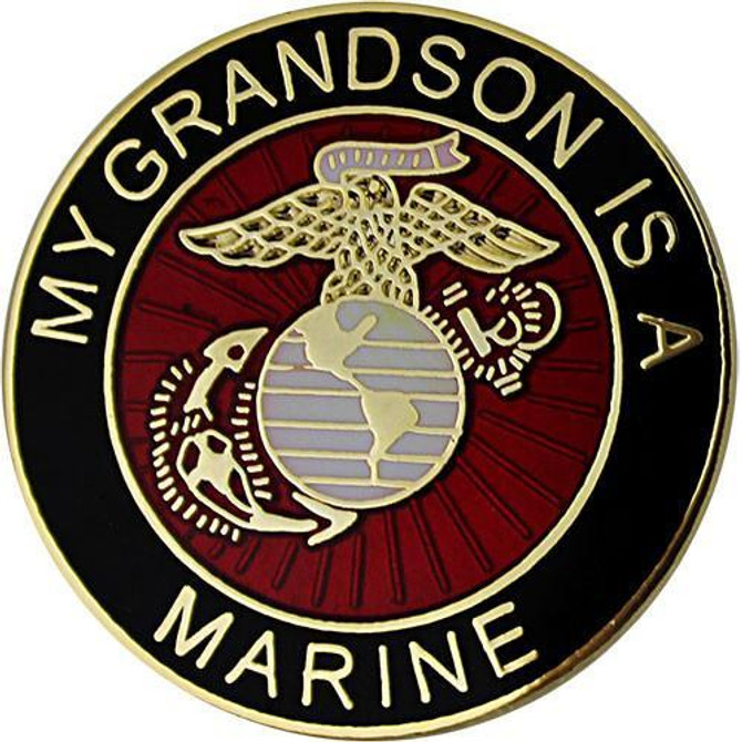 My Grandson is a Marine 1" Lapel Pin