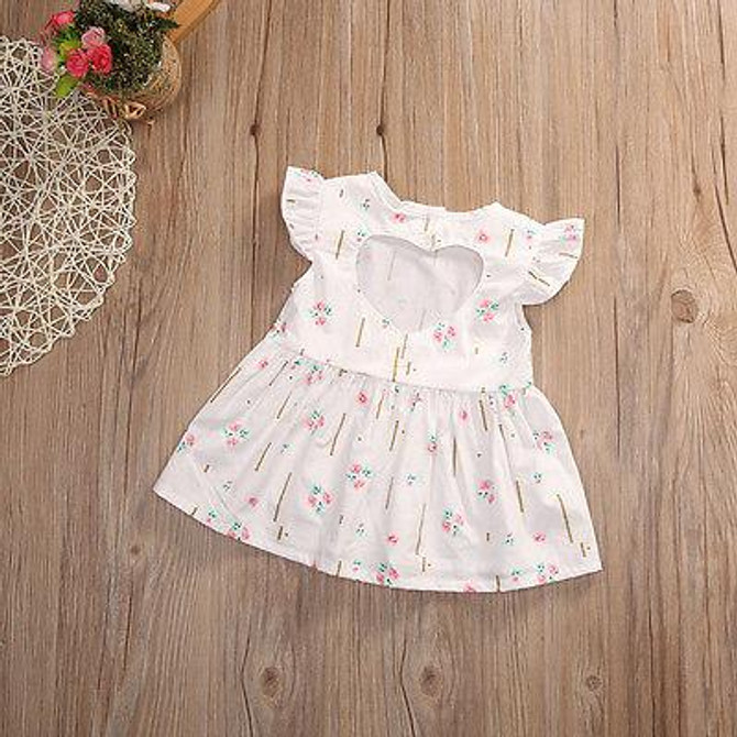 2017 Floral Infant Toddler Baby Girls Sleeveless Princess Dress Wedding Party Kids Tutu Dresses 0-24M