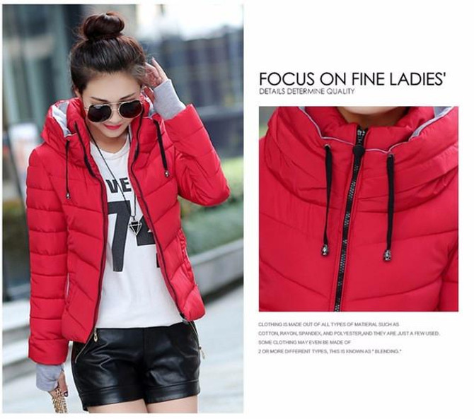 2017 New women plus size long sleeve warm light down padded winter jacket women parkas for women winter coat fashion jacket QW11