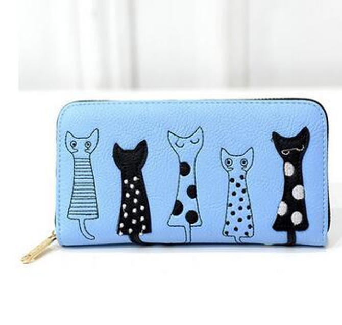 2016 Fashion Women Wallet Genuine Leather Women Wallet Cat Women Wallet Good Quality Pruse Ladies Women Wallets Female Purse