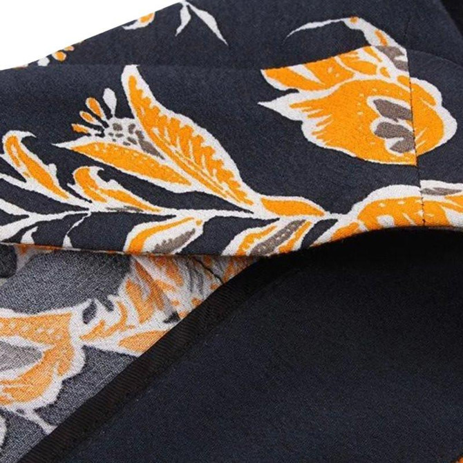 2016 Summer Women Wide Leg Pants Causal High Waisted Loosen Long Pants for Female Floral Printing Black Trousers Boho