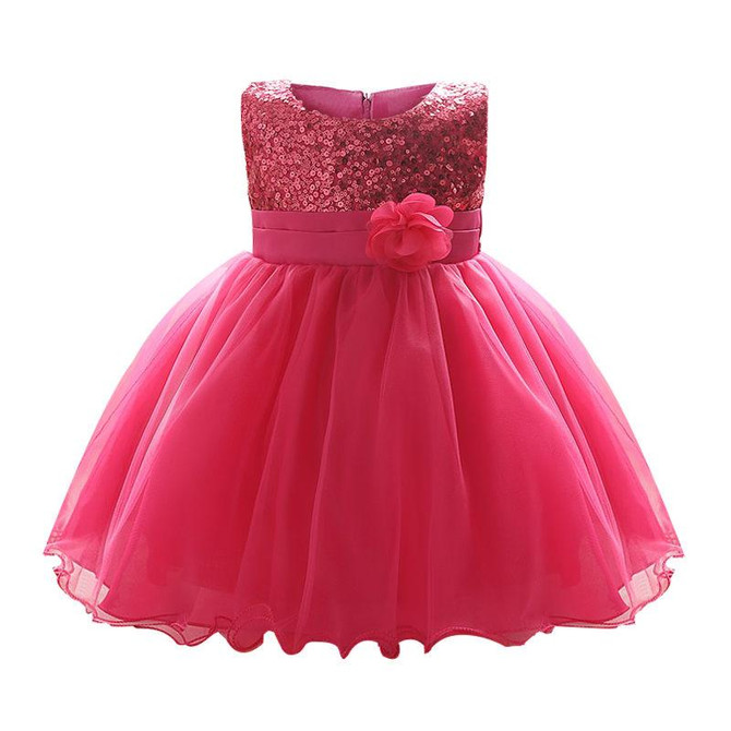 Flower Baby Girl Baptism Dress For Wedding Toddler Fancy Clothes Blue Dress Baby 1 Year Birthday Dress For Girls Infant Clothing