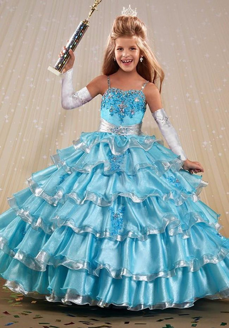 2016 Colorful Flower Girl Dress Princess Kids Pageant Party Dance Wedding Birthday Ball Gown Dresses For Girls 10 12