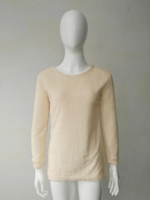 2016 Women Autumn Winter Long Sleeve Casual Pullovers Women Solid Round Neck Warm Sweatshirt Feminine Oversize Outwear Tops