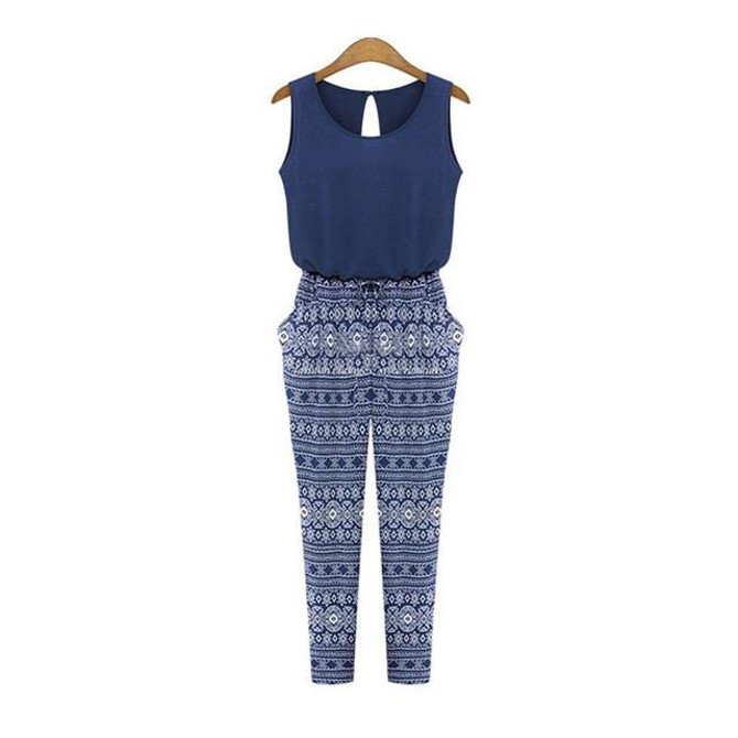 Fashion Summer Sexy Women Casual Sleeveless Party Clubwear Jumpsuit Long Pants Jumpsuit  Playsuit Romper
