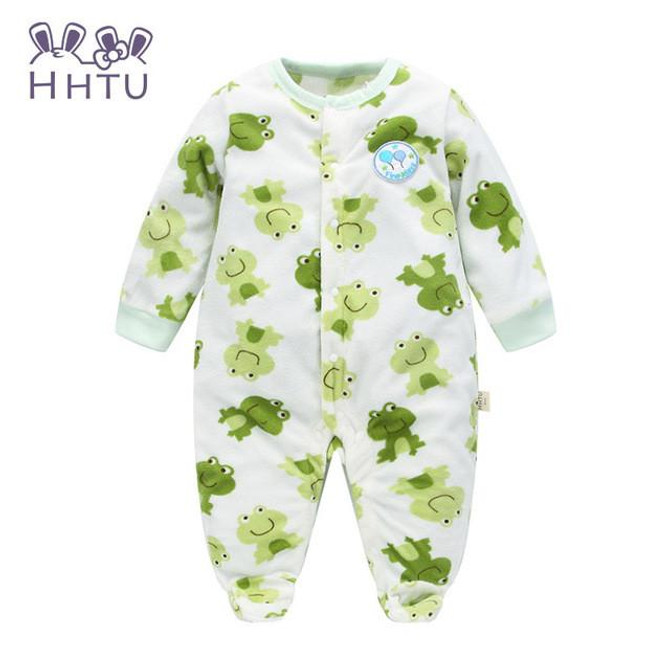HHTU Autumn/Winter Baby Rompers clothes long sleeved coveralls for newborns Boy Girl Polar Fleece baby Clothing