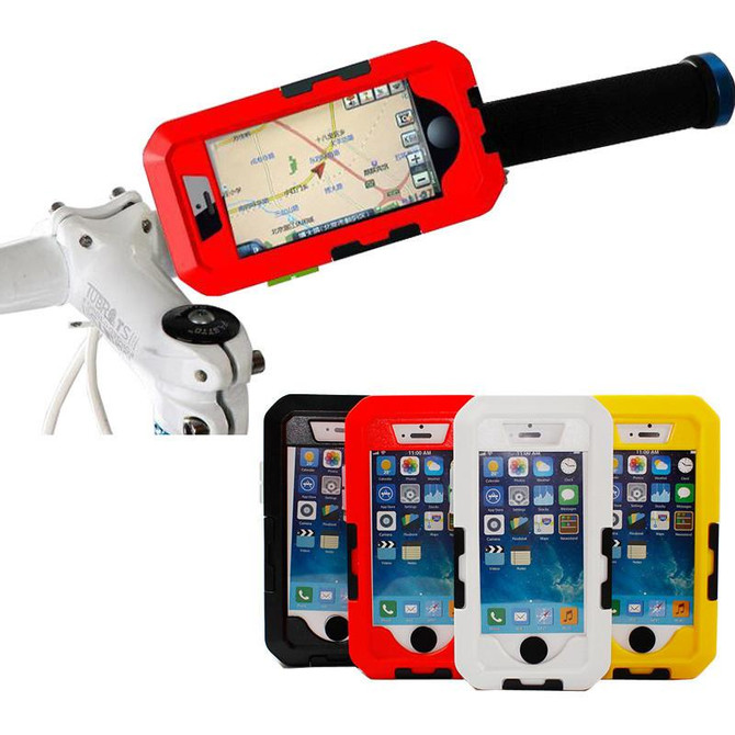 Waterproof Shockproof Shell Bicycle Case Handlebar Pouch Mount Holder Cases for iPhone 5s 5c SE 6 6s 7 plus bike phone holder