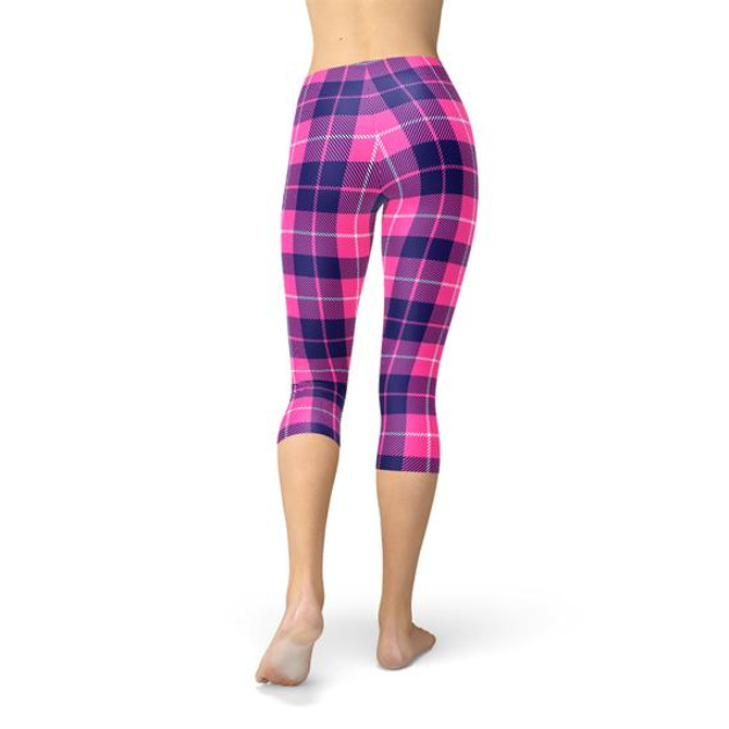 Women's Buffalo Plaid Capri Leggings