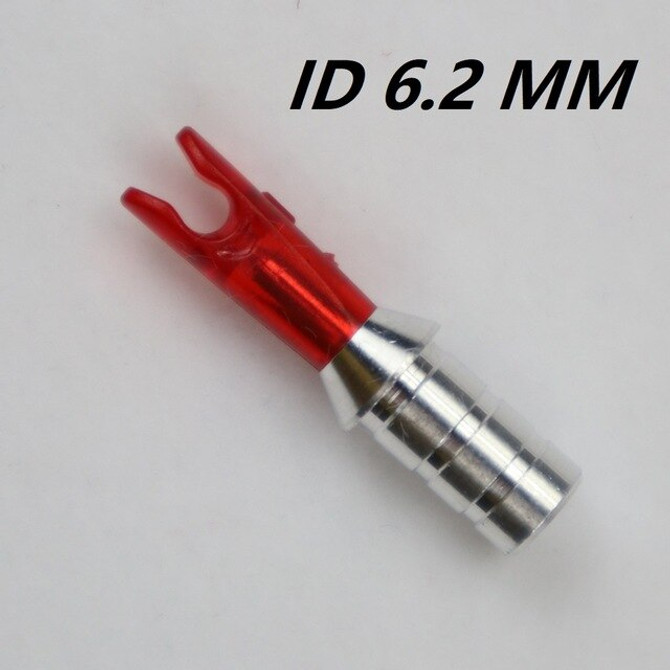 12pcs Arrow Pin Nocks Size L Arrow Nock +Aluminum Pin  For ID 4.2 mm 6.2 mm Carbon Arrow Shaft DIY Archery Accessories