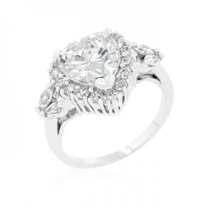 Heart Halo Engagement Ring (size: 07) (pack of 1 ea)