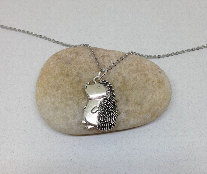 Hedgehog Necklace, Porcupine Jewelry