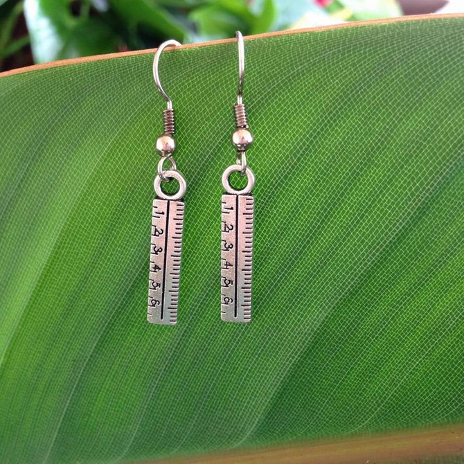 Ruler Measuring Tape Earrings