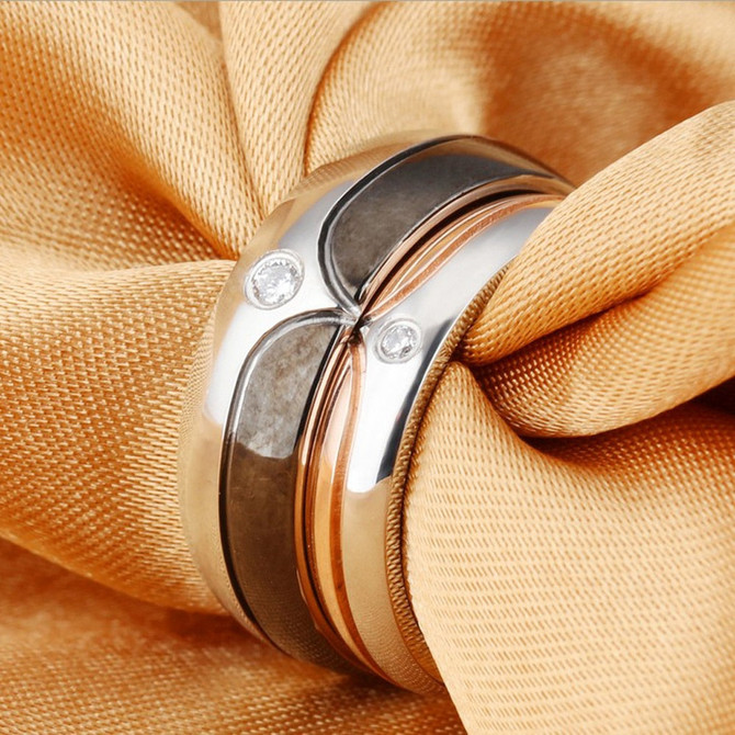 Fashion Wedding Rings for Men/Women CZ Couple Ring