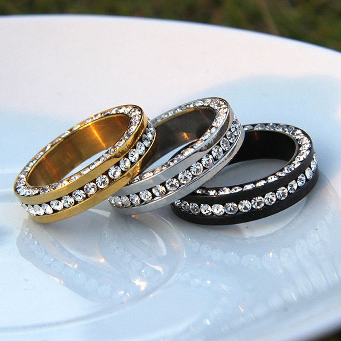Best Selling Stainless Steel Engagement Ring Fashion Jewelry