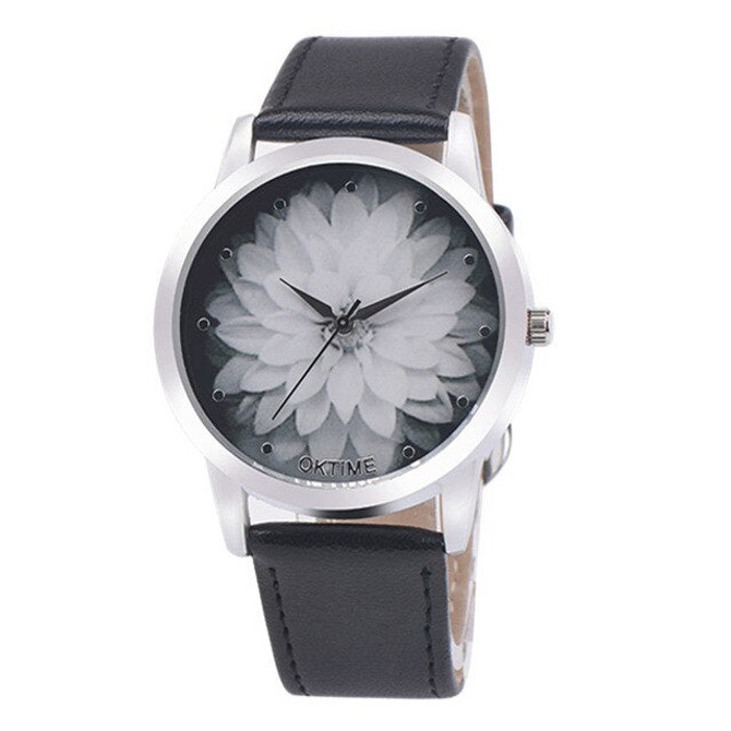 Fashion Ladies Watch Womens Flower Casual Leather Analog Quartz Wrist Watches