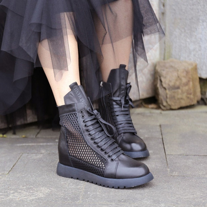 Women Ankle Boots Sandals Leather Genuine Summer Shoes Martin Boot