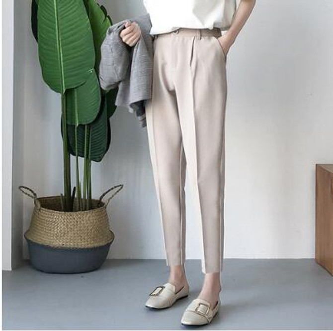 2019 New Winter Autumn Pants High Waist Women's Pencil Pants Casual Solid Harem Pants Female Warm Female Long Trousers Hot Sale