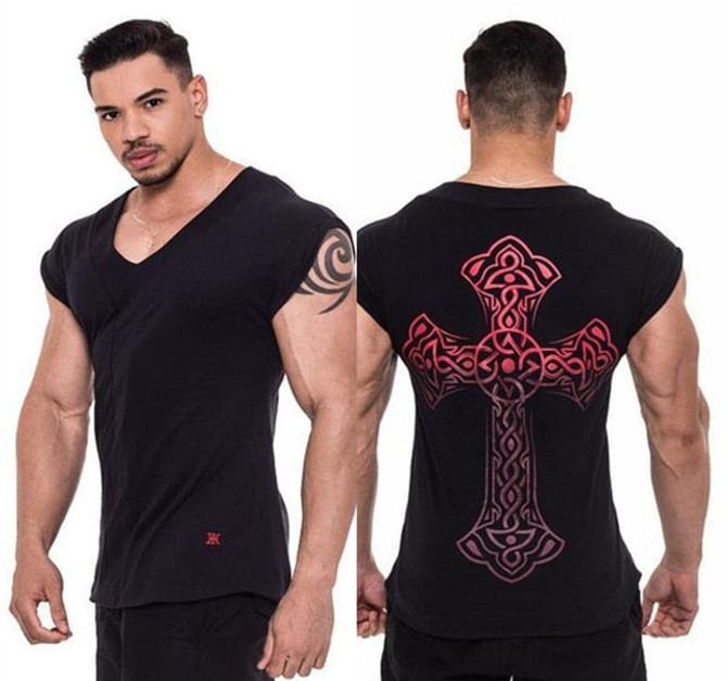 Men Cotton Short sleeve Printed T-shirt