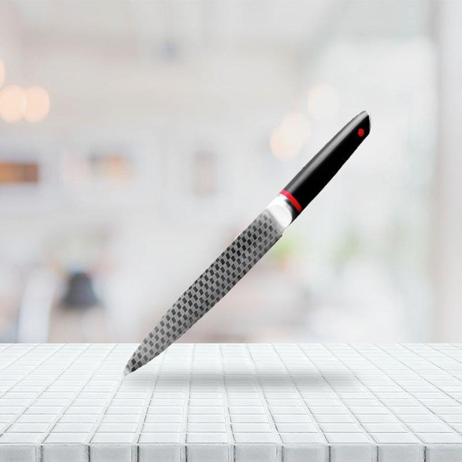 "Keyaki" - Stainless Steel 8" Carving Knife (Polkadot)