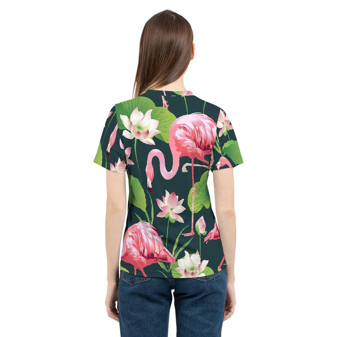Flamingo Flower Women's Tee