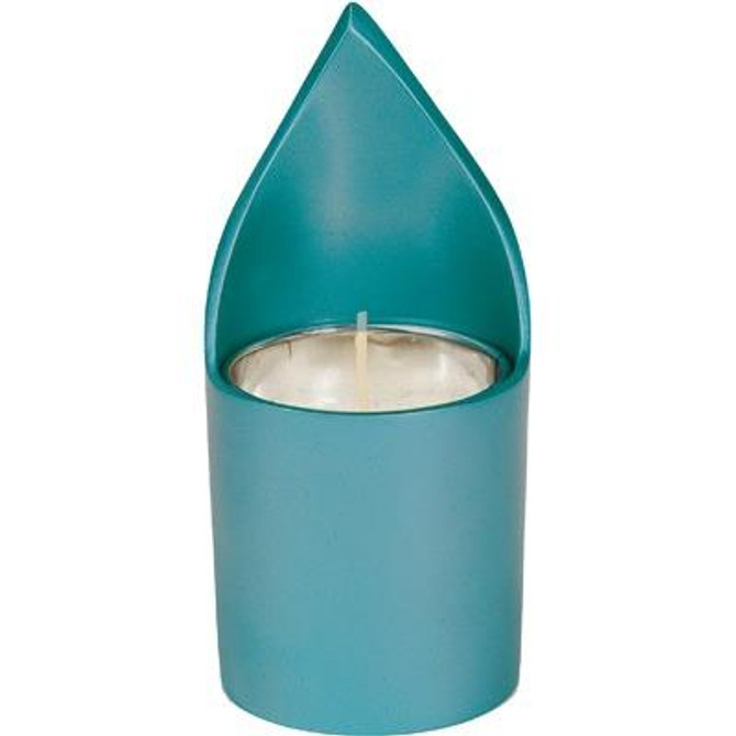 Memorial Candle Holder + Candle - Turquoise