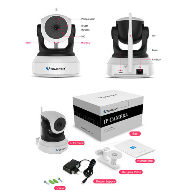 Original 720P IR Night Vision Wifi Surveillance CCTV Security Camera