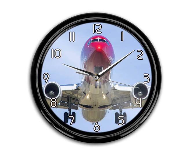 Face to Face with Norwegian Boeing 737 Printed Wall Clocks
