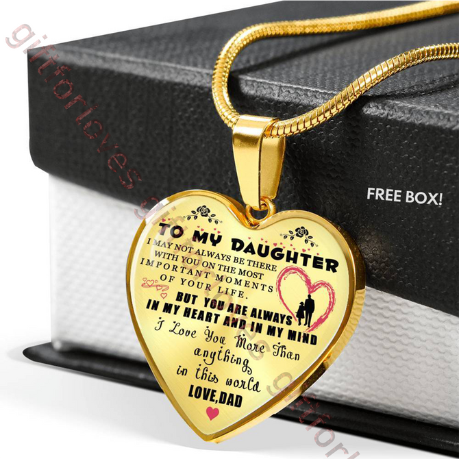 To my daughter: luxury necklace for daughter,best gift for daughter from dad, special birthday necklace for your daughter, father and daughter necklace 943dhd