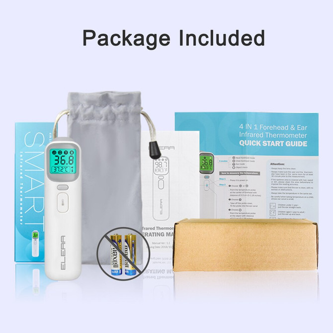 ELERA Baby Thermometer Infrared Digital LCD Body Measurement Forehead Ear Non-Contact Adult Fever IR Children Termometro