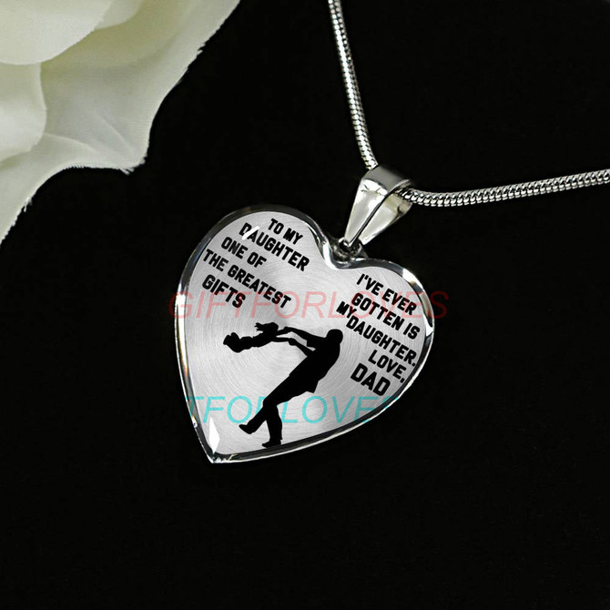 To my daughter: Gift Ideas for daughter, daughter necklace, to my daughter necklace, best gifts for daughter, birthday gifts for daughter, father and daughter necklace, daughter necklace from parents, 803fdbn