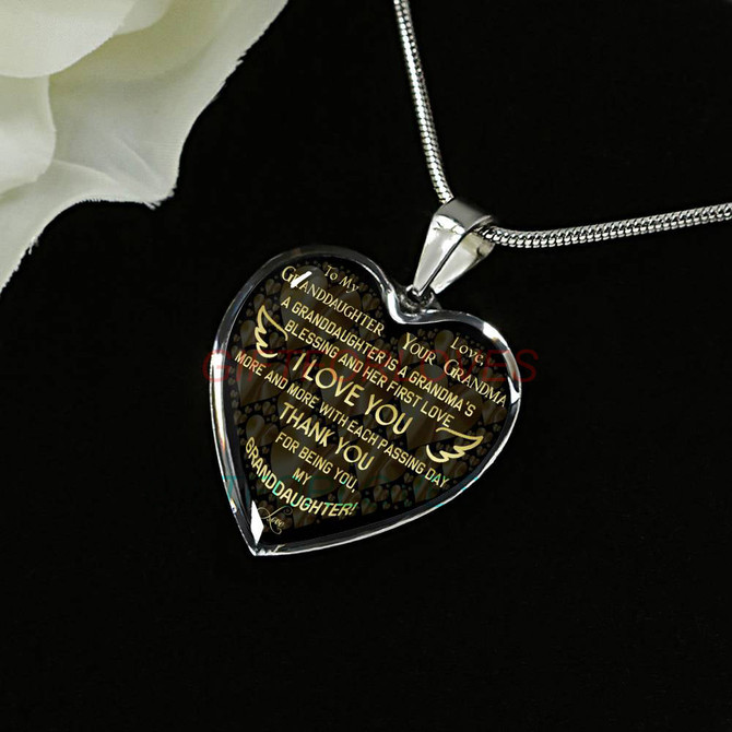 To my granddaughter: Gift Ideas for granddaughter,Birthday gifts for granddaughter, best gifts for granddaughter, special granddaughter necklace, amazing granddaughter necklace, to my granddaughter necklace, 751fDgn