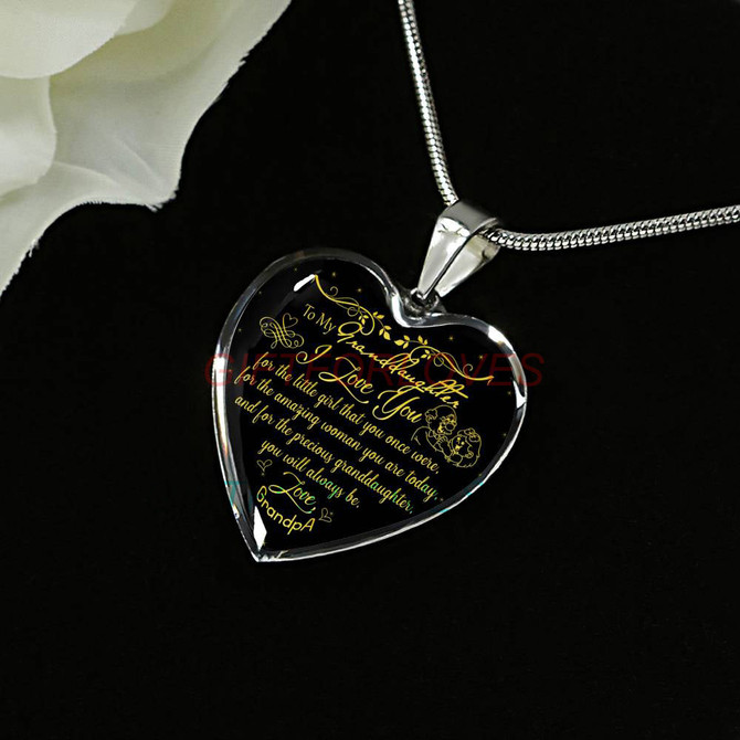 To my granddaughter: Gift Ideas for granddaughter,Birthday gifts for granddaughter, best gifts for granddaughter, special granddaughter necklace, amazing granddaughter necklace, to my granddaughter necklace, 710fDgn