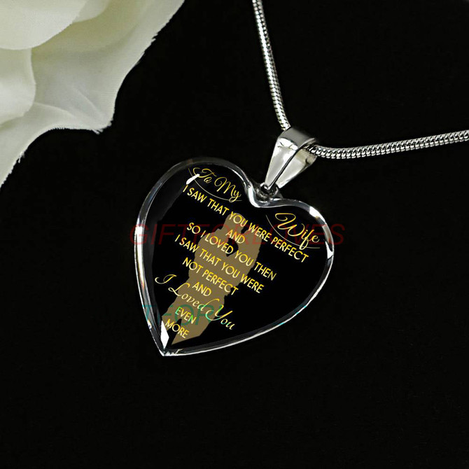 To my wife: amazing wife necklace, wife necklace,to my gorgeous wife, to my wife necklace, birthday gifts for wife, best gifts for wife, gearbubble wife necklace, to my future wife, birthday gifts for her 484fwgn
