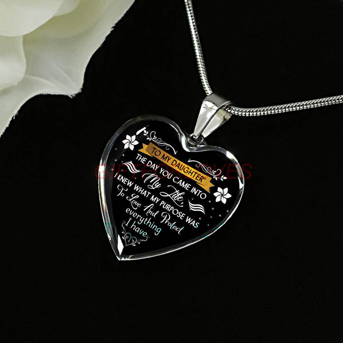 To my daughter: daughter necklace, to my daughter necklace, best gifts for daughter, birthday gifts for daughter, father and daughter necklace, daughter necklace from parents, special daughter necklace 434fdsn