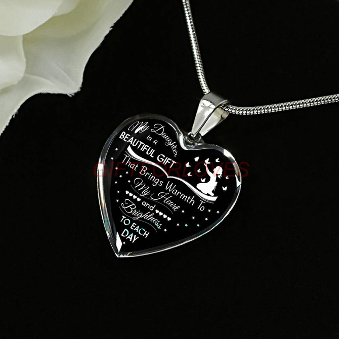 To my daughter: daughter necklace, to my daughter necklace, best gifts for daughter, birthday gifts for daughter, father and daughter necklace, daughter necklace from parents, special daughter necklace 432fdsn