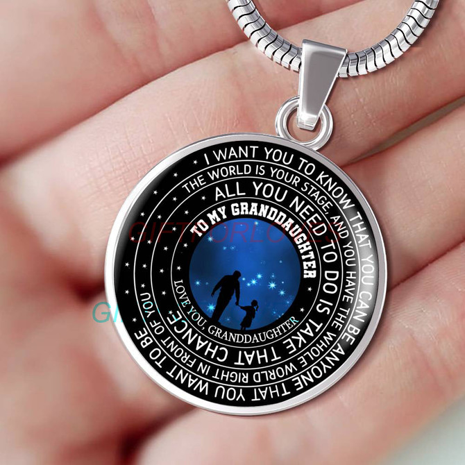To my granddaughter: Gift for Christmas 2018, Christmas gift ideas for granddaughter,Birthday gifts for granddaughter, best gifts for granddaughter, special granddaughter necklace, amazing granddaughter necklace, to my granddaughter necklace, 706