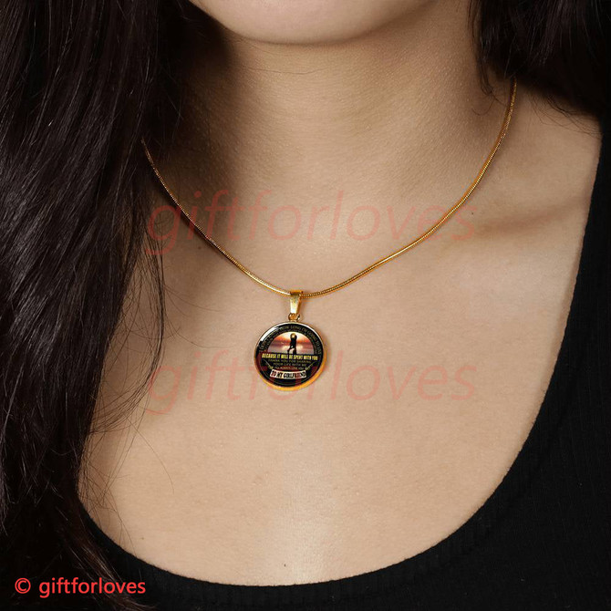 To My Girlfriend Luxury Necklace: Romantic Birthday Gifts For Girlfriend - 'Thank You For Sharing Your Life With Me. I'll Always Love You.' - 574gg