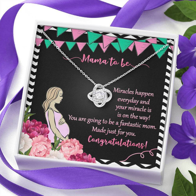 Mama To Be Love Knot Necklace