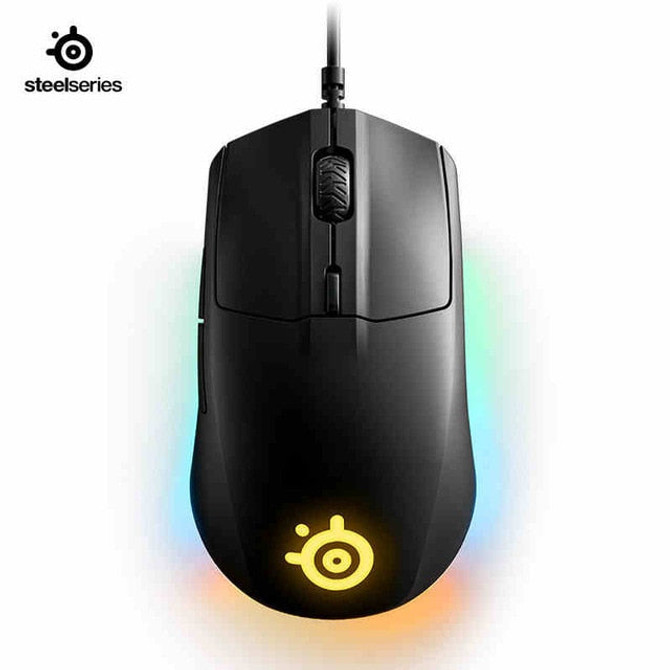 SteelSeries Rival 3 Gaming Mouse - 8,500 CPI TrueMove Core Optical Sensor - 6 Programmable Buttons Brilliant Prism RGB Lighting