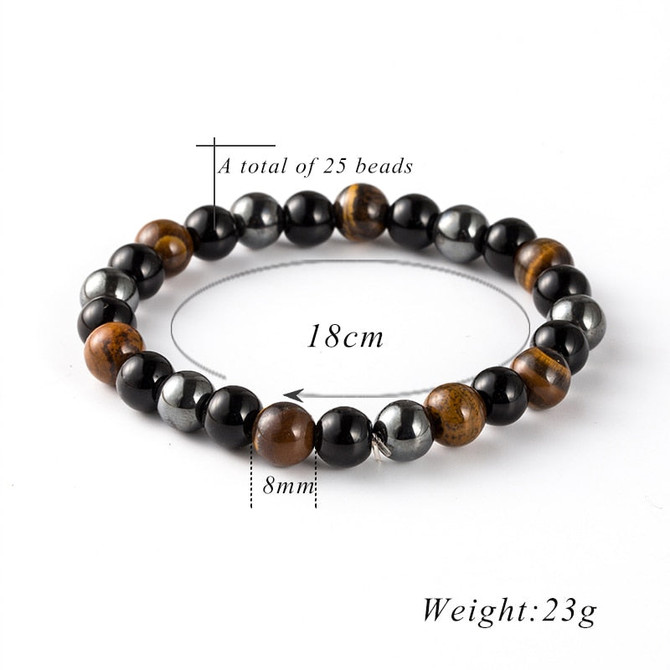 (CLEARANCE) Tiger's Eye & Hematite Mala Bracelet