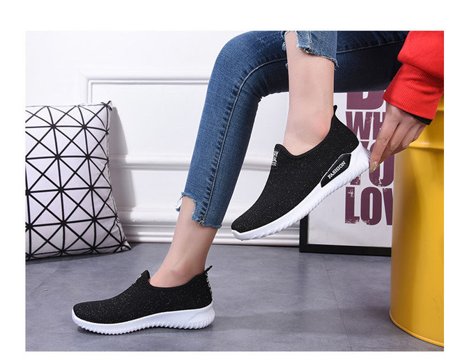 Fashion Sock Vulcanized Casual Slip On Flats Sneakers