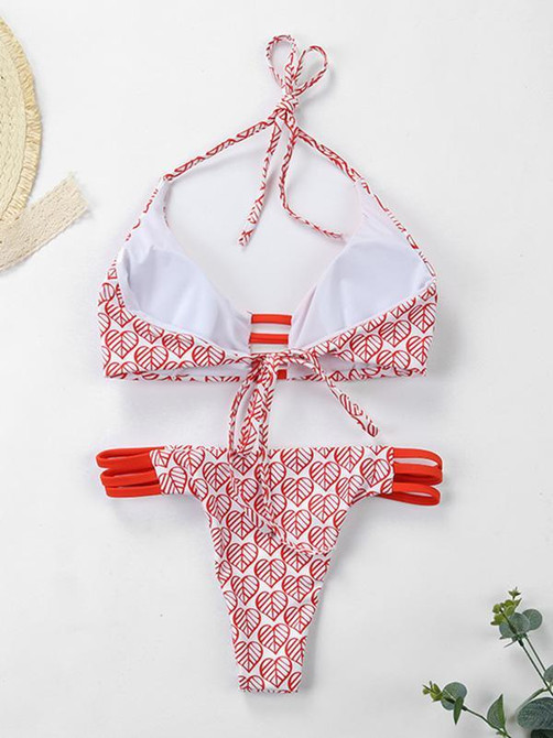 Red Heart Cute Bikinis Swimwear