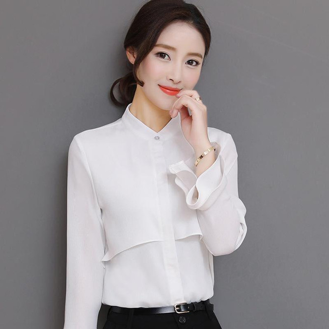 Butterfly Sleeve Chiffon Women Shirts Blouse